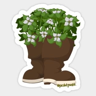 Acrylic Bunch Berry Rain Boots Sticker